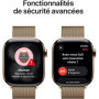 Apple Watch Series 11 GPS + Cellular 42mm - Boîtier en Titane Doré avec Bracelet Milanese Doré