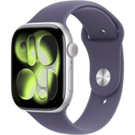 Apple Watch Series 11 GPS + Cellular 46mm Aluminium Argent avec Bracelet Sport Violet