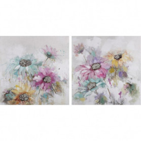 Cadre DKD Home Decor Fleurs Shabby Chic (100 x 3,5 x 100 cm) (2 Unités) 169,99 €