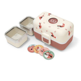 Lunch Box Enfant Monbento MB Tresor Fox - 3 Compartiments Sans BPA