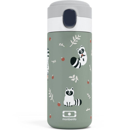 Gourde Isotherme à Bec Verseur MONBENTO Pop Raccoon pour Enfants