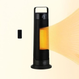 Radiateur Soufflant Oscillant Céramique OCEANIC 2000W avec Télécommande - Noir