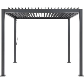 Pergola Bioclimatique GAYA en Aluminium et Acier - 3x3m - Gris