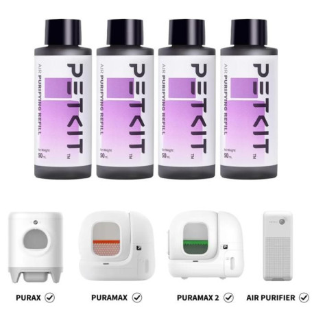 Lot de 4 recharges purifiantes pour spray désodorisant PETKIT