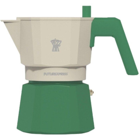 Cafetière Italienne PEZZETTI Futurexpress en Aluminium - 6 Tasses - Vert