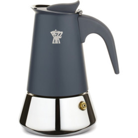 Cafetière Italienne PEZZETTI STEELEXPRESS en Acier Inoxydable - 6 Tasses - Bleu Indigo