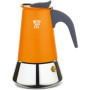 Cafetière Italienne PEZZETTI STEELEXPRESS en Acier Inoxydable - 6 Tasses - Orange