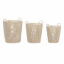 Set de basket DKD Home Decor Beige Métal Coton (42 x 42 x 51 cm) 229,99 €