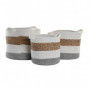 Set de basket DKD Home Decor Coton Blanc Fibre naturelle (30 x 30 x 26 cm) 97,99 €