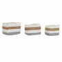 Set de basket DKD Home Decor Coton Blanc Fibre naturelle (36 x 30 x 24 cm) 115,99 €