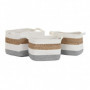 Set de basket DKD Home Decor Coton Blanc Fibre naturelle (36 x 30 x 24 cm) 115,99 €