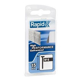 Clous galvanisés RAPID N°8 - Pack de 200 pour finition