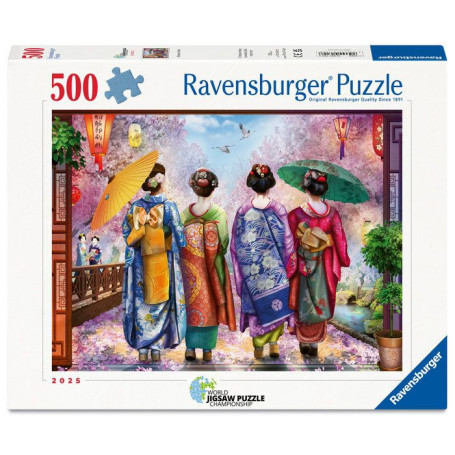 Ravensburger Puzzle 500 pièces - Promenade Fleurie pour Adultes et Adolescents