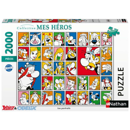 Puzzle Nathan 2000 pièces - Les Portraits d'Astérix
