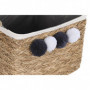 Set de basket DKD Home Decor Naturel Coton Pompons Fibre naturelle (33 x 33 x 25 111,99 €