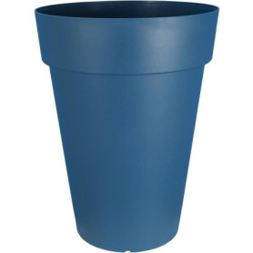 Pot de Fleurs Riviera Soleilla Haut en Plastique Bleu - H65 x D49 cm