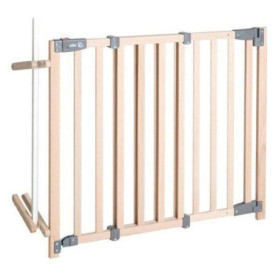 Barrière de Sécurité Bébé Safety Up en Bois Naturel - Ajustable 93.5 à 120.5 cm