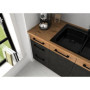 Cuisine complète ROCK 180 cm - 5 éléments avec meuble four en chêne et gris