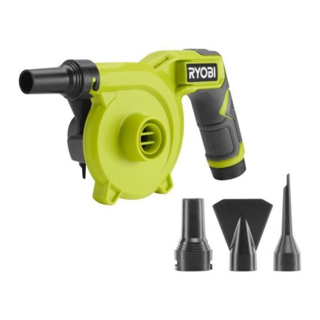 Gonfleur Dégonfleur RYOBI 4V - Débit Élevé 200 L/min avec 3 Embouts