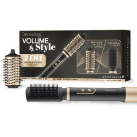 Brosse Soufflante 2-en-1 SAINT ALGUE - Volume & Style Noir/Or