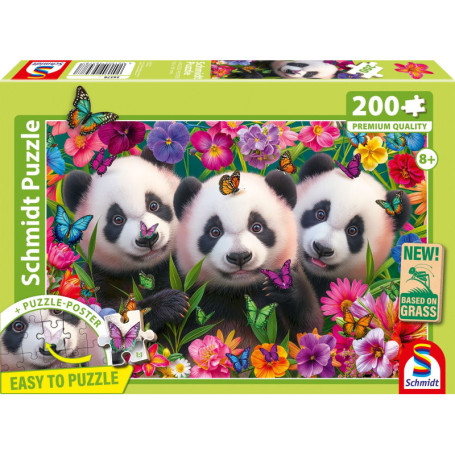 Puzzle Panda Trio - 200 pièces pour enfants dès 8 ans