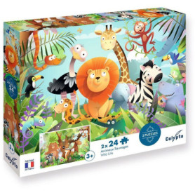 Puzzles Animaux Sauvages - 24 pièces pour enfants dès 3 ans