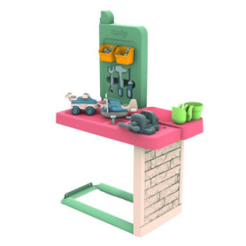 Atelier de Bricolage Smoby Life pour Maisons de Jeu - 39 Accessoires Inclus