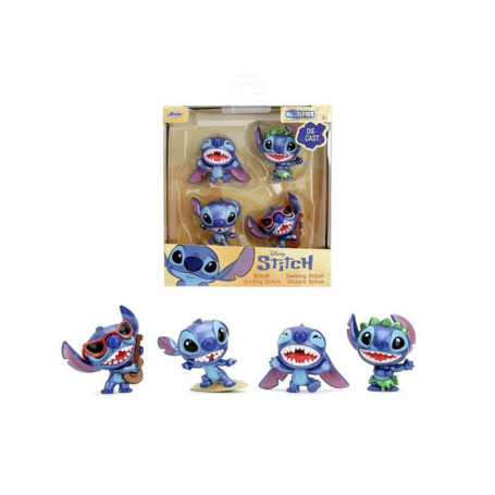 Coffret de Figurines Stitch - 4 Versions en Métal - 6cm