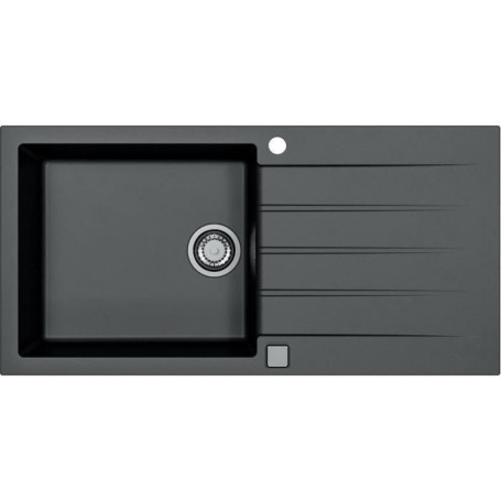 Évier à Encastrer en Granit Noir - 1 Grand Bac 100 x 50 cm - CADIT de STRADOUR