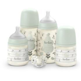 Coffret Biberons Nouveau-Né Birdies - SUAVINEX - 0 à 6 Mois - Vert