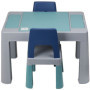 Table d'activités multifonctionnelle avec 2 chaises - THERMOBABY - Gris/Bleu