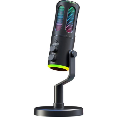 Microphone Gaming RGB K-MIC-NEON - Qualité Pro pour Streaming et Création de Contenu