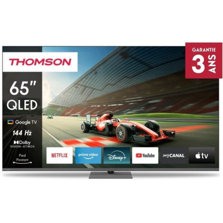 Téléviseur QLED Thomson 65 pouces 4K UHD avec Dolby Vision et Google TV