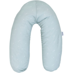 Coussin de maternité ergonomique TINEO en jersey de coton vert d'eau