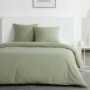 Parure de lit Essential 220x240 cm - Effet lavé sauge - TODAY