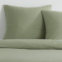 Parure de lit Essential 220x240 cm - Effet lavé sauge - TODAY
