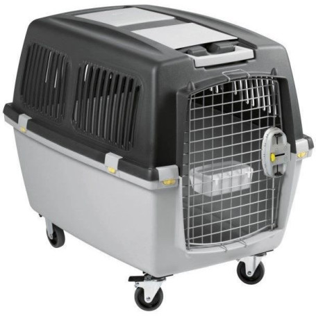 Box de Transport Gulliver Mega pour Chien - KERBL - 81 x 61 x 60 cm - Gris
