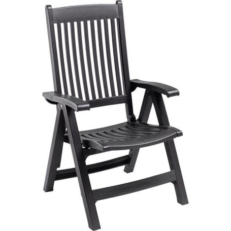 Duo de Fauteuils de Jardin DR Iruba en Anthracite - GROSFILLEX