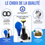 Autokraft Tools - Purgeur de Frein Voiture 3L - Pompe en Métal - Valve de Contrôle du Débit - Adaptateur Universel E20 - Entonno