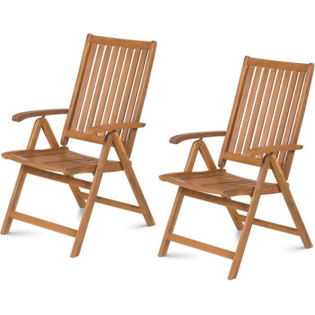 Chaise de Jardin Réglable en Bois d'Acacia - Fieldmann FDZN 4001-T