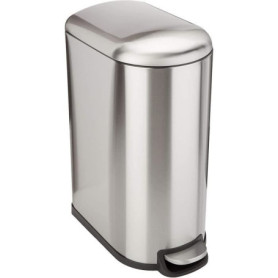 Poubelle de Cuisine Étroit à Pédale en Acier Inoxydable - 40L