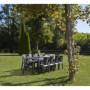 Table de Jardin Queen en Rotin Anthracite - 220 x 90 cm