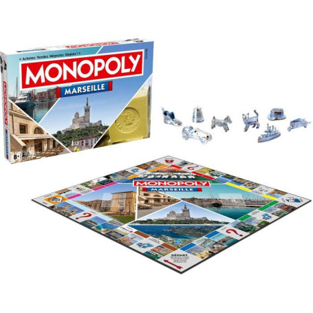 Monopoly Marseille - Jeu de société stratégique pour 2 à 6 joueurs