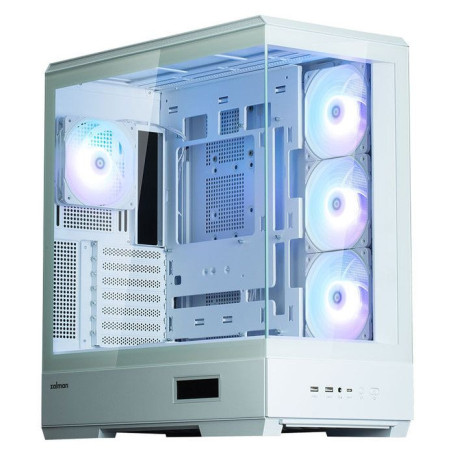 Boîtier PC ZALMAN P50DS White avec Panneau en Verre Trempé