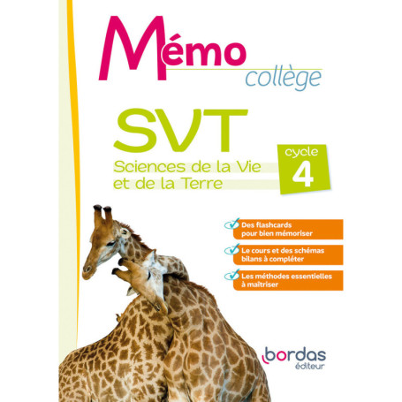 Mémo Collège SVT Cycle 4 2022 livret
