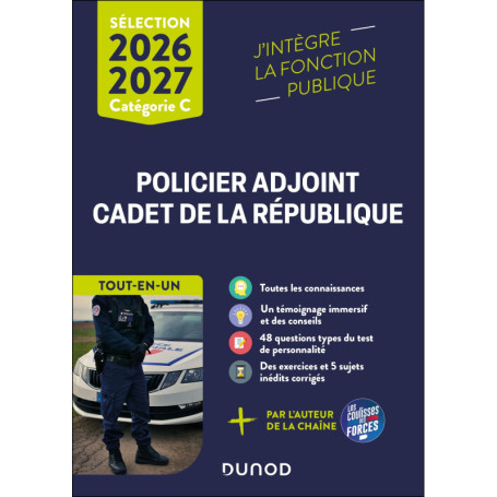 Sélection Policier adjoint et Cadet de la République - Tout-en-un - 2026-2027