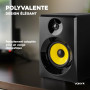 VONYX SMN50B Enceintes Monitoring - Paire d'Enceintes de Studio 5 Pouces, Puissance 140 Watts Max, Réglages Graves et Aigus, Qua