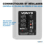 VONYX SMN50B Enceintes Monitoring - Paire d'Enceintes de Studio 5 Pouces, Puissance 140 Watts Max, Réglages Graves et Aigus, Qua