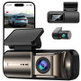 FLUXEONS Dashcam Voiture Avant Arriere 4K +1080P, Contrôle APP avec Wi-FI 5G, Carte 64 Go, Moniteur de Stationnement 24H, WDR, V