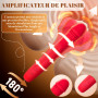 Gode Vibromasseurs Feminin Clitoridien va et vient Sex Toys, 7 Modes Poussées & 10 Vibrations Vibromasseur Silencieux Sextoy, Ch